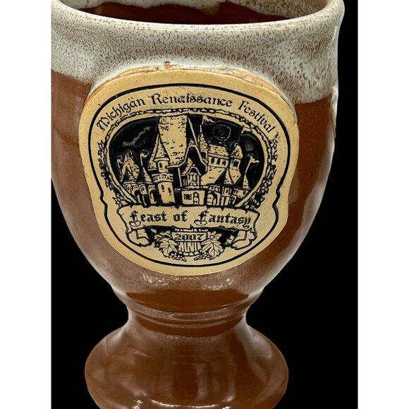 Set of 2 Renaissance Festival 2007 Feast of Fantasy Wine Goblets 5” tall x 3” in - Picture 5 of 9